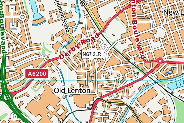 NG7 2LR map - OS VectorMap District (Ordnance Survey)