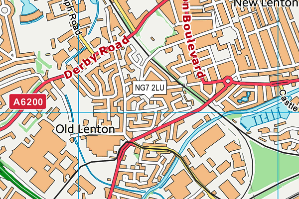 NG7 2LU map - OS VectorMap District (Ordnance Survey)