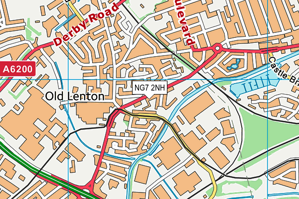 NG7 2NH map - OS VectorMap District (Ordnance Survey)