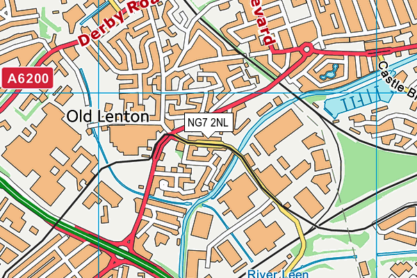 NG7 2NL map - OS VectorMap District (Ordnance Survey)