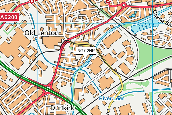 NG7 2NP map - OS VectorMap District (Ordnance Survey)