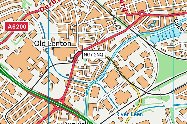 NG7 2NQ map - OS VectorMap District (Ordnance Survey)