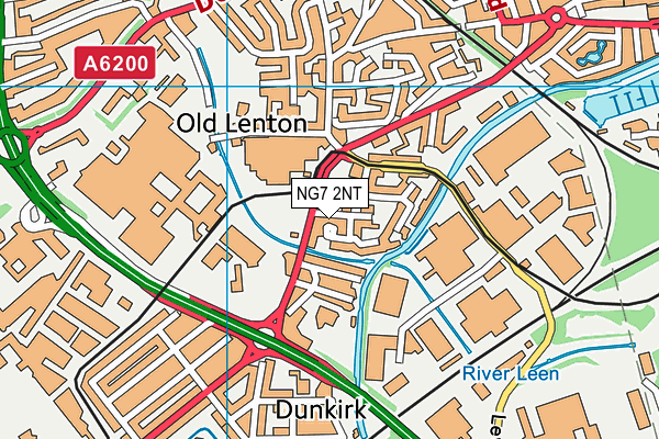 NG7 2NT map - OS VectorMap District (Ordnance Survey)