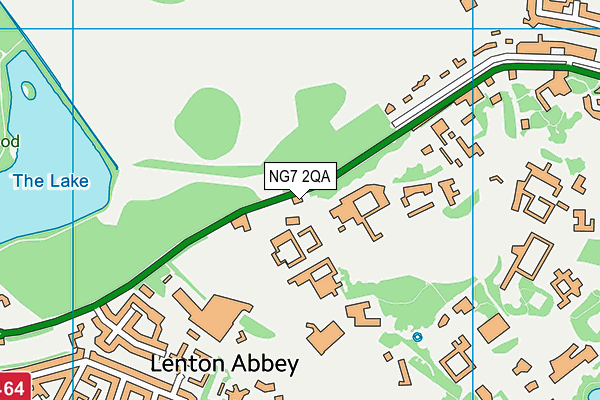 NG7 2QA map - OS VectorMap District (Ordnance Survey)