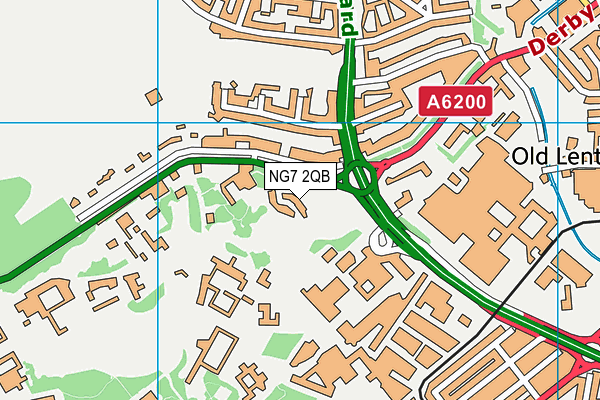 NG7 2QB map - OS VectorMap District (Ordnance Survey)