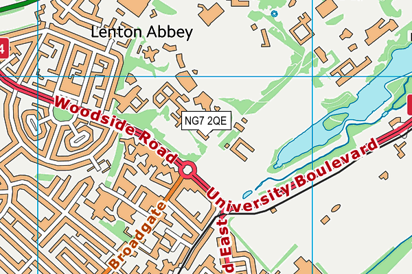 NG7 2QE map - OS VectorMap District (Ordnance Survey)