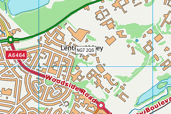 NG7 2QS map - OS VectorMap District (Ordnance Survey)