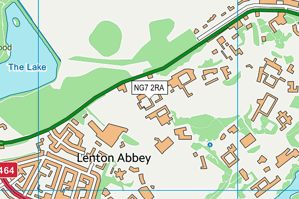 NG7 2RA map - OS VectorMap District (Ordnance Survey)