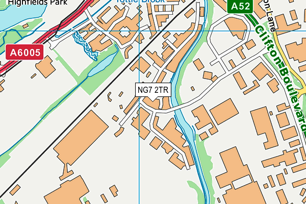 NG7 2TR map - OS VectorMap District (Ordnance Survey)