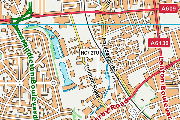 University Of Nottingham (Jubilee Campus Sports Centre) map (NG7 2TU) - OS VectorMap District (Ordnance Survey)