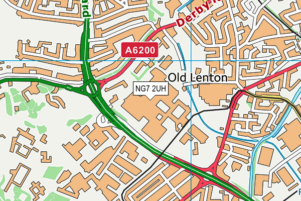 NG7 2UH map - OS VectorMap District (Ordnance Survey)