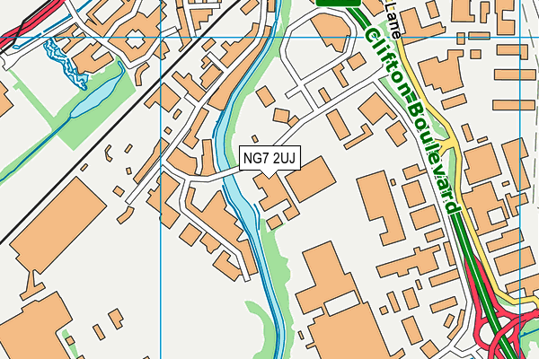 NG7 2UJ map - OS VectorMap District (Ordnance Survey)