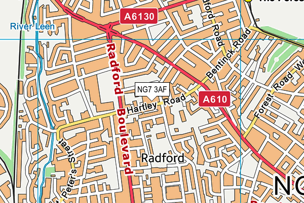 Map of PHAT BUNS (NOTTINGHAM) LIMITED at district scale