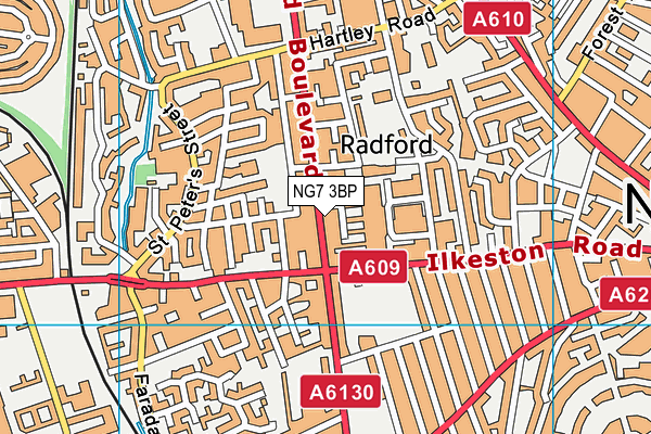 NG7 3BP map - OS VectorMap District (Ordnance Survey)