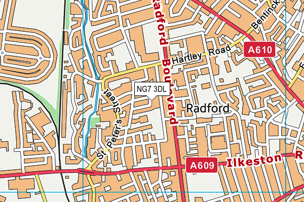 NG7 3DL map - OS VectorMap District (Ordnance Survey)