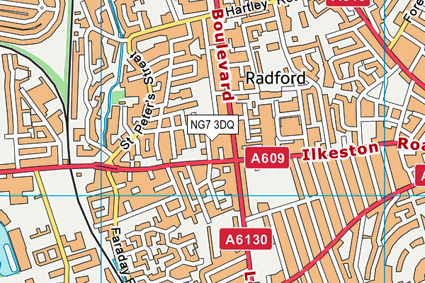 NG7 3DQ map - OS VectorMap District (Ordnance Survey)