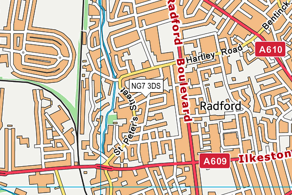 NG7 3DS map - OS VectorMap District (Ordnance Survey)