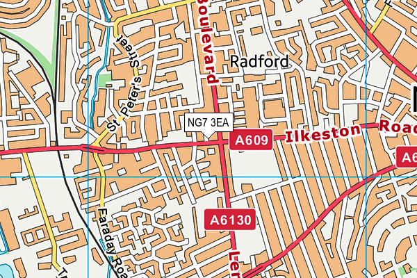 NG7 3EA map - OS VectorMap District (Ordnance Survey)