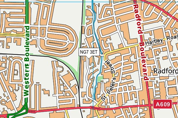 NG7 3ET map - OS VectorMap District (Ordnance Survey)