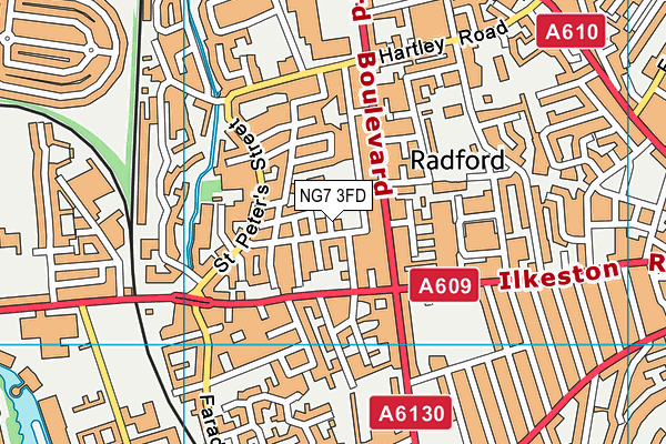 NG7 3FD map - OS VectorMap District (Ordnance Survey)