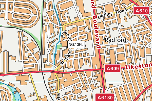 Radford Primary School Academy map (NG7 3FL) - OS VectorMap District (Ordnance Survey)