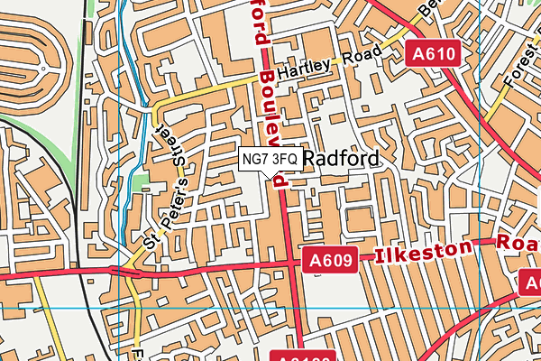 NG7 3FQ map - OS VectorMap District (Ordnance Survey)