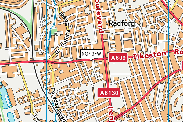 NG7 3FW map - OS VectorMap District (Ordnance Survey)