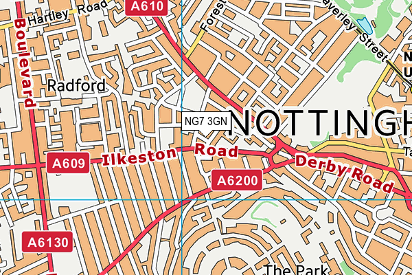 NG7 3GN map - OS VectorMap District (Ordnance Survey)