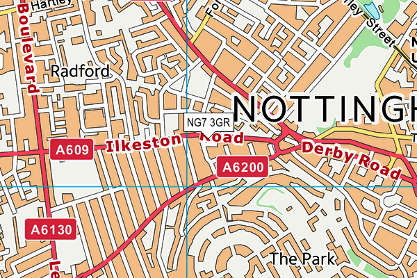 NG7 3GR map - OS VectorMap District (Ordnance Survey)