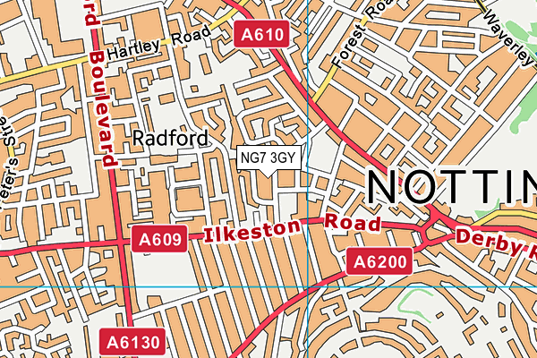 NG7 3GY map - OS VectorMap District (Ordnance Survey)