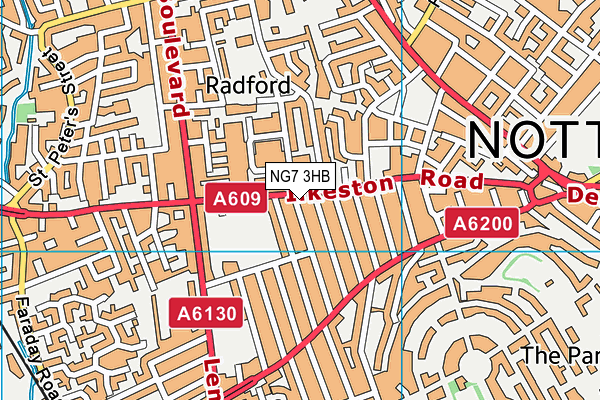 NG7 3HB map - OS VectorMap District (Ordnance Survey)