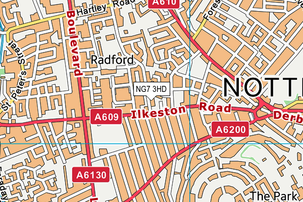 NG7 3HD map - OS VectorMap District (Ordnance Survey)