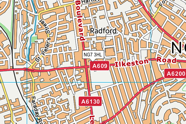 NG7 3HL map - OS VectorMap District (Ordnance Survey)