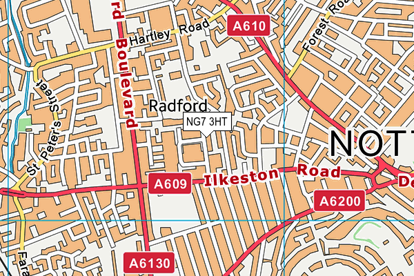 NG7 3HT map - OS VectorMap District (Ordnance Survey)