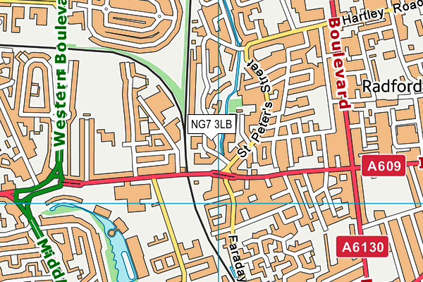 NG7 3LB map - OS VectorMap District (Ordnance Survey)