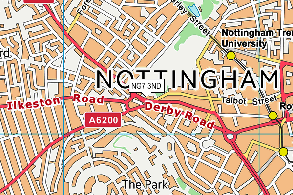 NG7 3ND map - OS VectorMap District (Ordnance Survey)