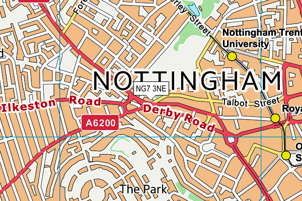 NG7 3NE map - OS VectorMap District (Ordnance Survey)