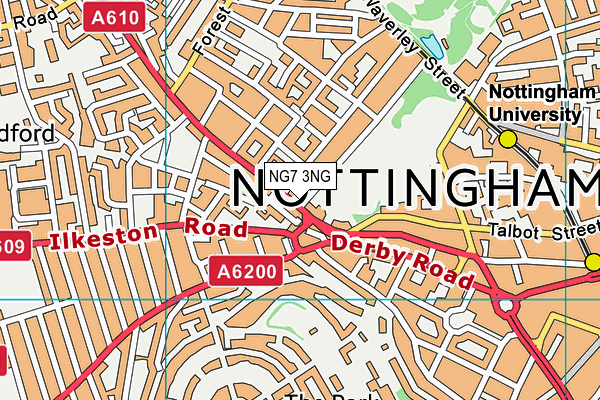 NG7 3NG map - OS VectorMap District (Ordnance Survey)