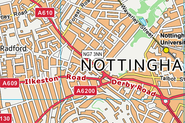 NG7 3NN map - OS VectorMap District (Ordnance Survey)