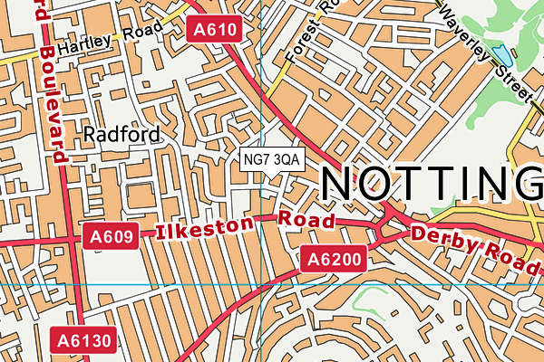 NG7 3QA map - OS VectorMap District (Ordnance Survey)