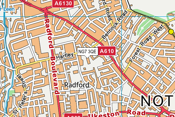 NG7 3QE map - OS VectorMap District (Ordnance Survey)