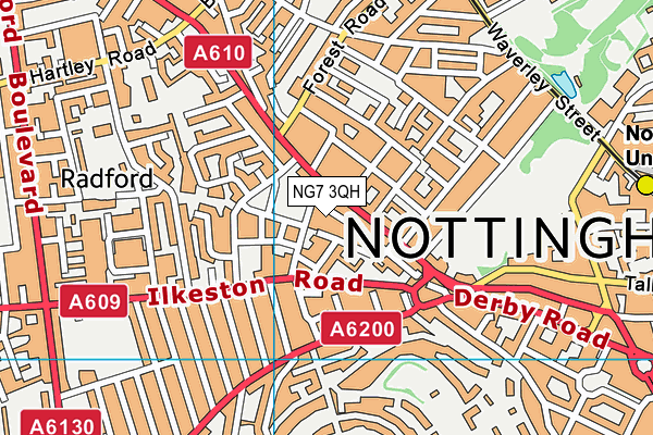 NG7 3QH map - OS VectorMap District (Ordnance Survey)