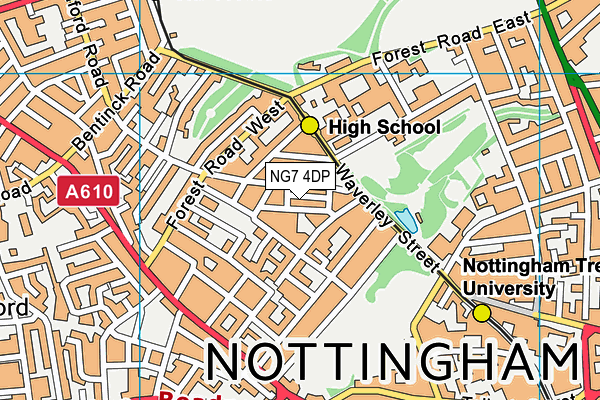 NG7 4DP map - OS VectorMap District (Ordnance Survey)