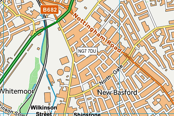 NG7 7DU map - OS VectorMap District (Ordnance Survey)