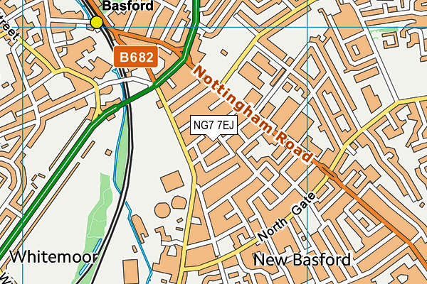 NG7 7EJ map - OS VectorMap District (Ordnance Survey)