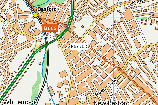 NG7 7ER map - OS VectorMap District (Ordnance Survey)