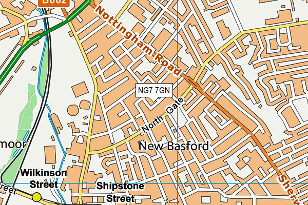 NG7 7GN map - OS VectorMap District (Ordnance Survey)