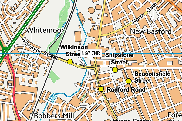 NG7 7NR map - OS VectorMap District (Ordnance Survey)