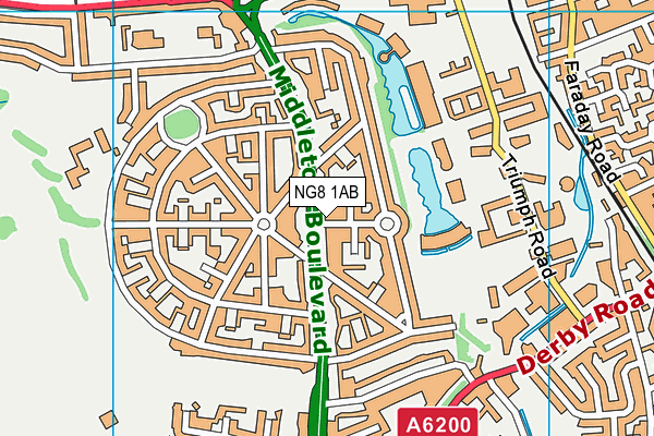 NG8 1AB map - OS VectorMap District (Ordnance Survey)