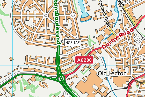 NG8 1AF map - OS VectorMap District (Ordnance Survey)